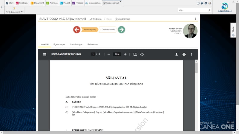 Avtalshantering, avtalshanteringssystem