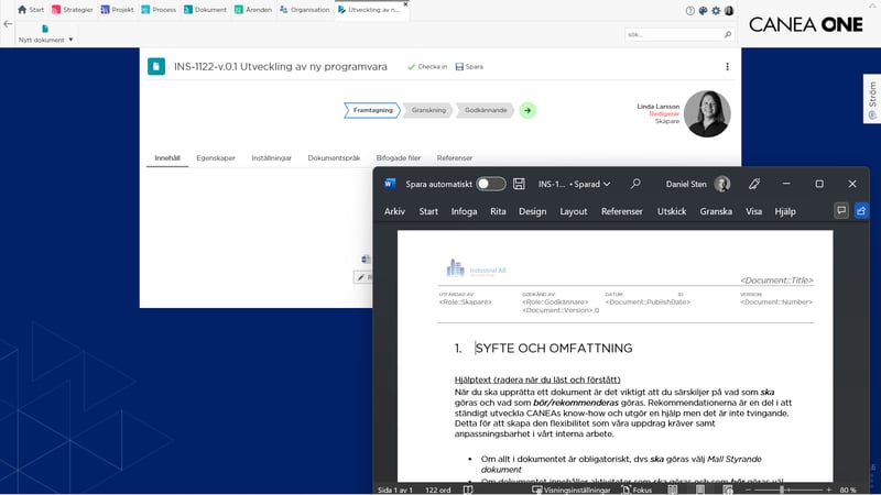 Dokumenthantering integration med office
